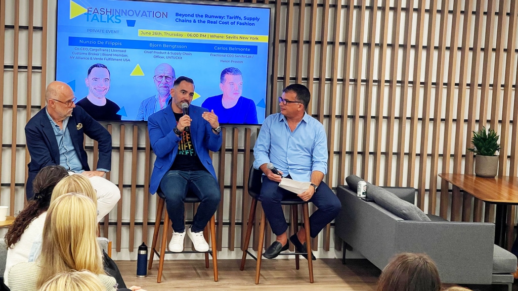 Carlos Belmonte, Bjorn Bengtsson and Nunzio De Filippis in Fashinnovation Talks