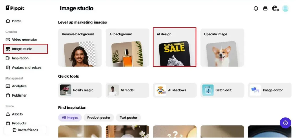 Your Brand, but Make It Art: Posterizing Brand Values Into Decor for Offices, Pop-ups, and Stories 1 pippit ai atep 1 access the ai poster maker tool