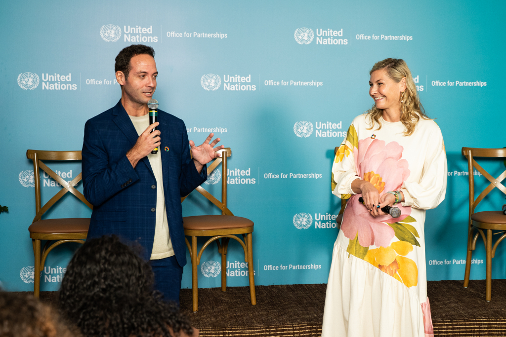 United Nations and Fashinnovation - Design for the Planet, in Rio: the role of Brazilian fashion in the context of COP30 3 Marcelo Guimarães, founder of Fashinnovation, speaking at Design for the Planet